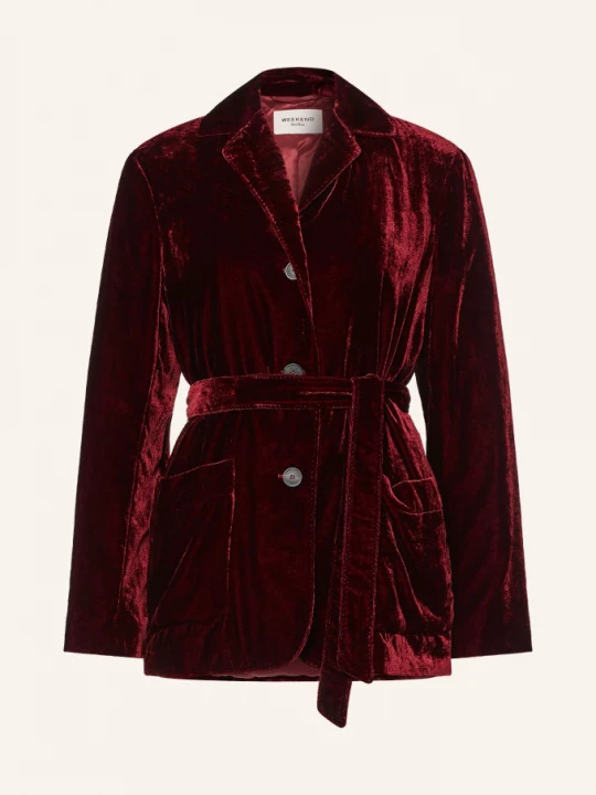 Obrázek produktu Weekend Max Mara Sametový Blejzr Recente tmavě červená