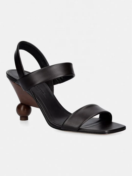 Obrázek produktu Weekend Max Mara sandály na vysokém podpatku kožené Wkaaffetto hnědá