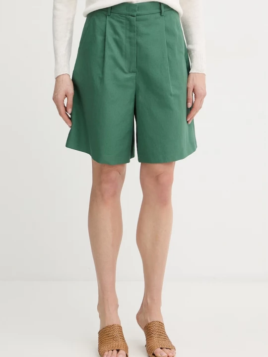 Obrázek produktu Weekend Max Mara Šortky s přídavkem lnu Weekend Max Mara ECUBA zelená