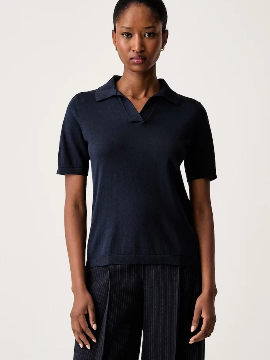Obrázek produktu Weekend Max Mara svetrové polo dámské s hedvábím WKDRONCOLO námořnická modř