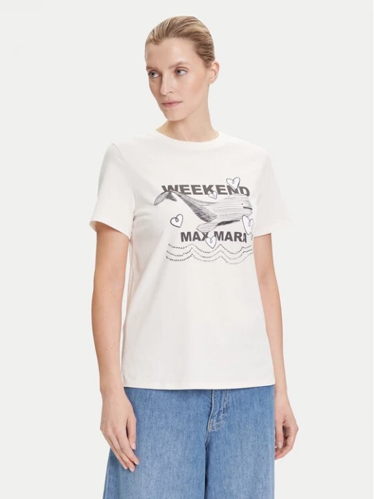 Obrázek produktu Weekend Max Mara T-Shirt Guglia 2525976031 Écru Regular Fit Krémová