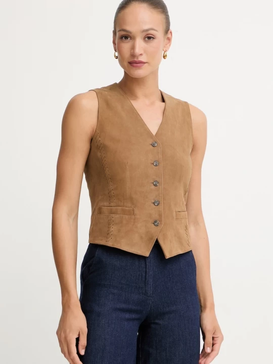 Obrázek produktu Weekend Max Mara vesta dámská semišová VETUSTA hnědá