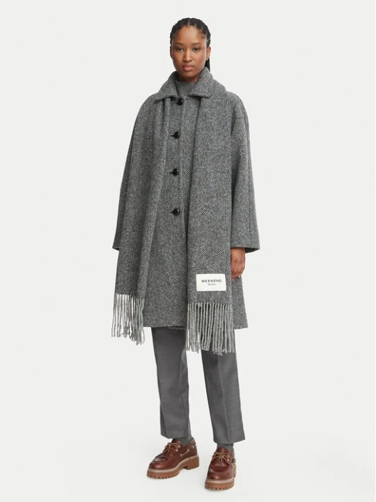 Obrázek produktu Weekend Max Mara Vlněný kabát Latino 2625016032 Šedá Regular Fit
