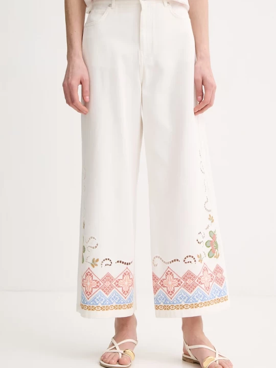Obrázek produktu Weekend Max Mara wide leg džíny dámské ADUNCO béžová