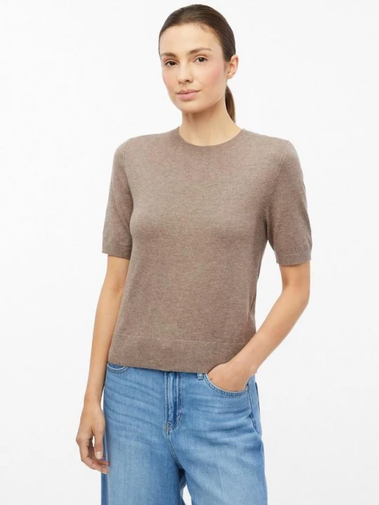 Obrázek produktu Weicher Kurzarm-Strickpullover aus Viskosemix s.Oliver hnědá