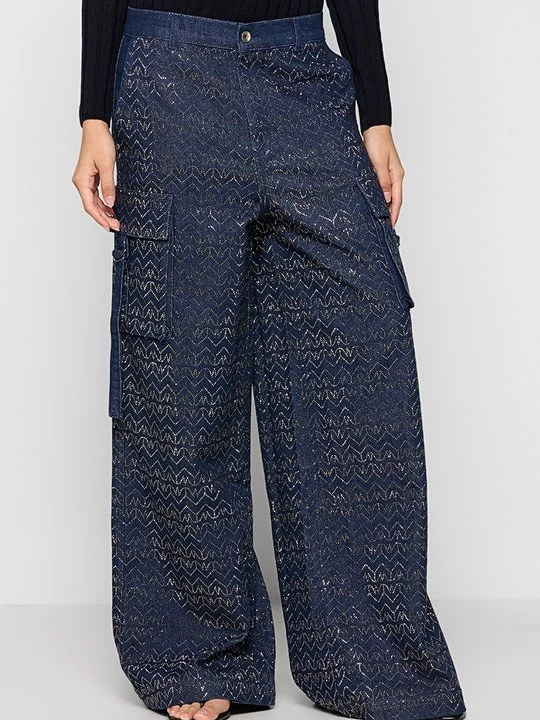 Obrázek produktu Wide leg Patrizia Pepe stříbrná