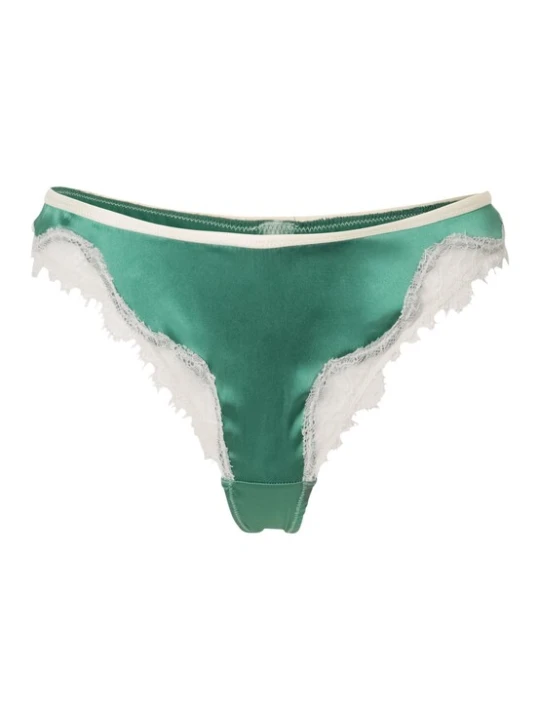 Obrázek produktu WILD LOVERS Tanga 'FRANCESCA' zelená / bílá