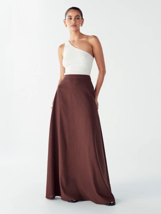 Obrázek produktu Willa Sukně 'ISLA MAXI SKIRT' hnědá
