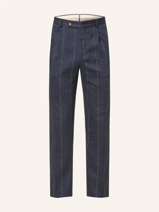 Obrázek produktu Windsor. Kalhoty Silvi Slim Fit S Lněným Vzorem 410 navy 410