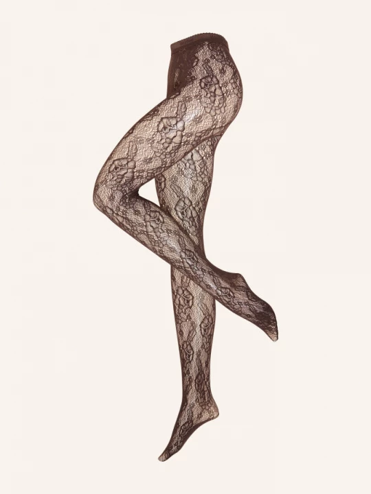 Obrázek produktu Wolford Jemné Punčocháče Inifite Rose Net 4870 dark wood