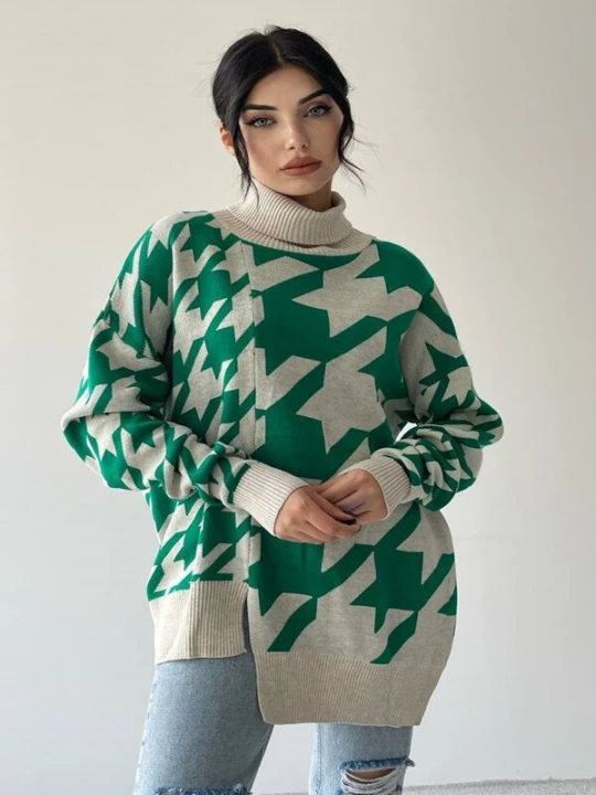 Obrázek produktu WOMAN VISION Svetr krémová / zelená