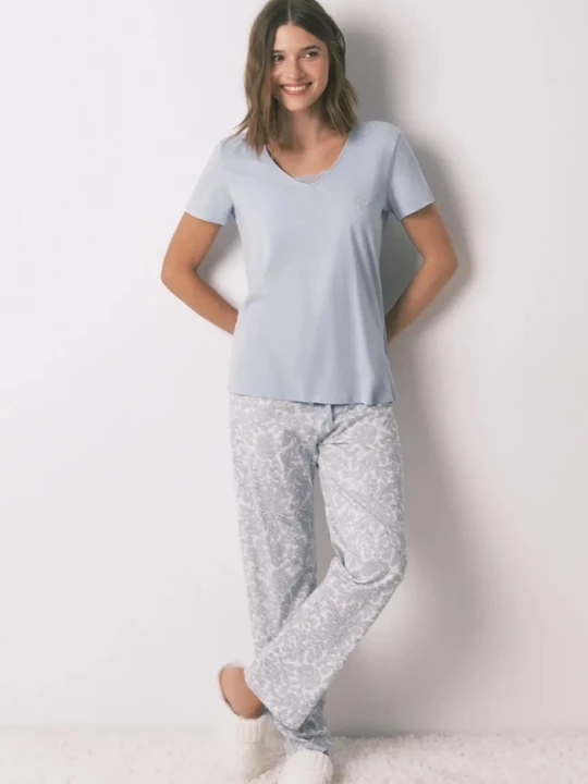 Obrázek produktu women'secret Bavlněná pyžamová souprava women'secret modrá