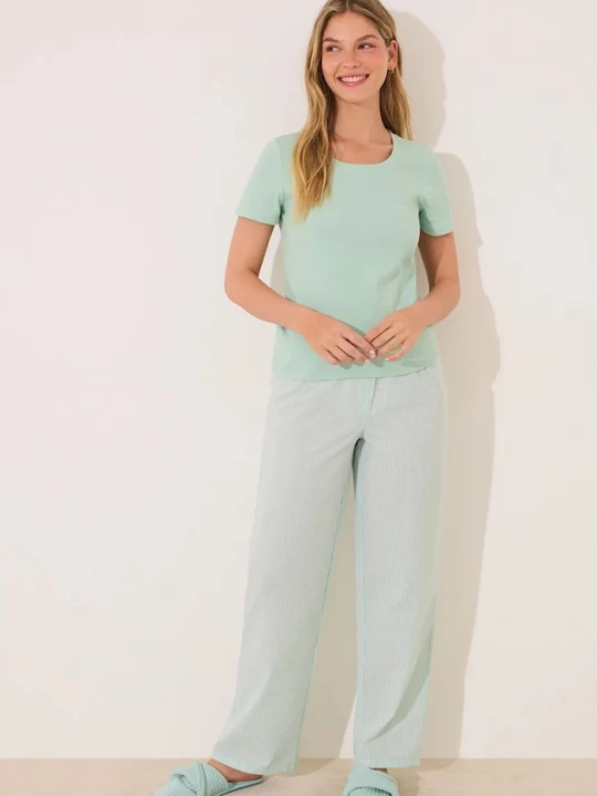 Obrázek produktu women'secret Bavlněné pyžamo women'secret zelená