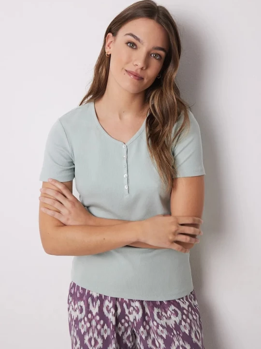 Obrázek produktu women'secret Bavlněné pyžamové tričko women'secret zelená