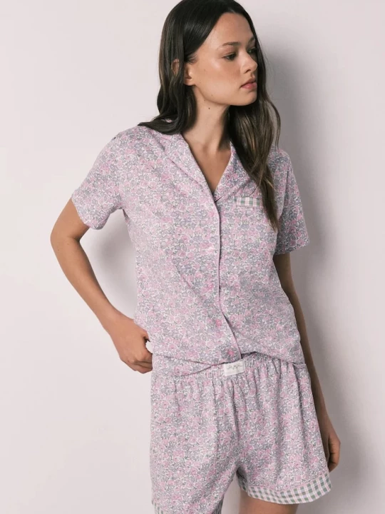 Obrázek produktu women'secret dvoudílné pyžamo dámské bavlněné fialová