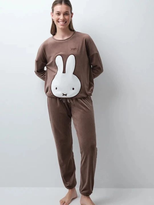 Obrázek produktu women'secret dvoudílné pyžamo dámské hnědá
