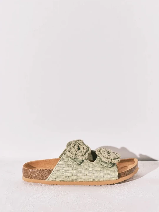 Obrázek produktu women'secret pantofle dámské MMT FLOWER BIO GREEN