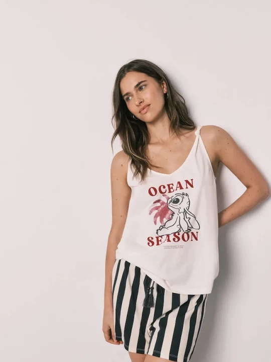Obrázek produktu women'secret pyžamo dámské bavlněné béžová