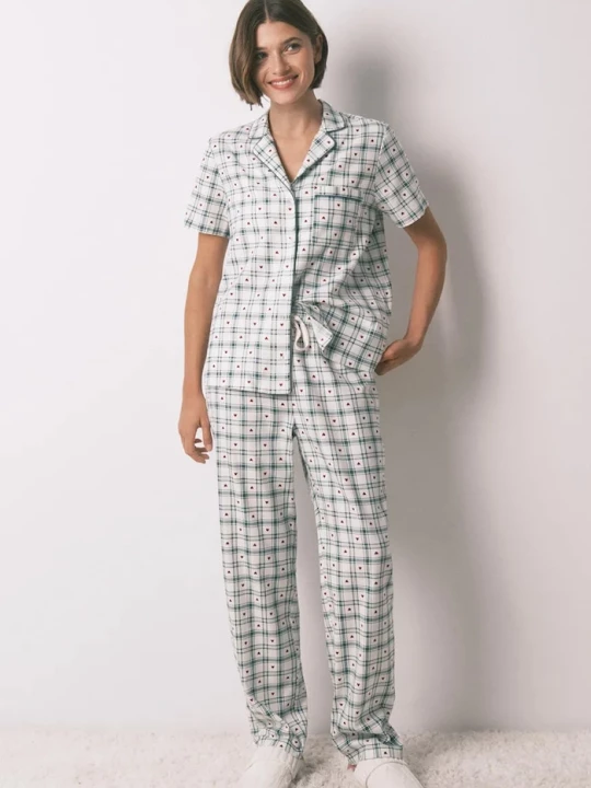 Obrázek produktu women'secret Pyžamová souprava bavlnou women'secret zelená