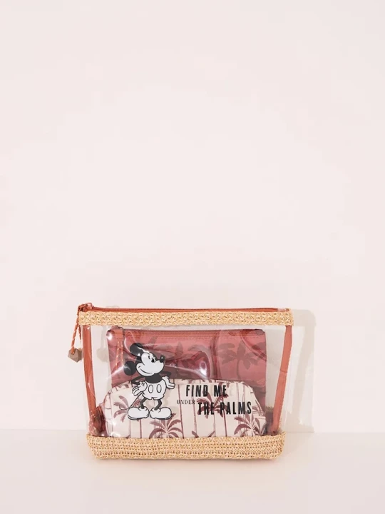 Obrázek produktu women'secret Sada kosmetických tašek women'secret MICKEY 3-pack hnědá