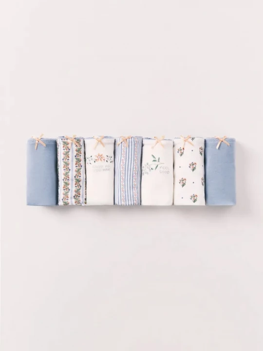 Obrázek produktu women'secret tanga dámské bavlněné 7-pack modrá
