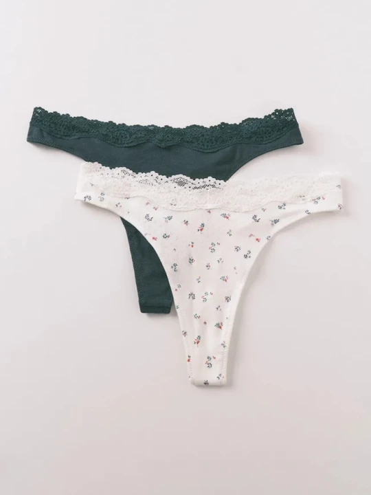 Obrázek produktu women'secret Tanga women'secret 2-pack zelená