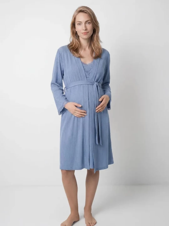 Obrázek produktu women'secret župan dámský viskózou modrá