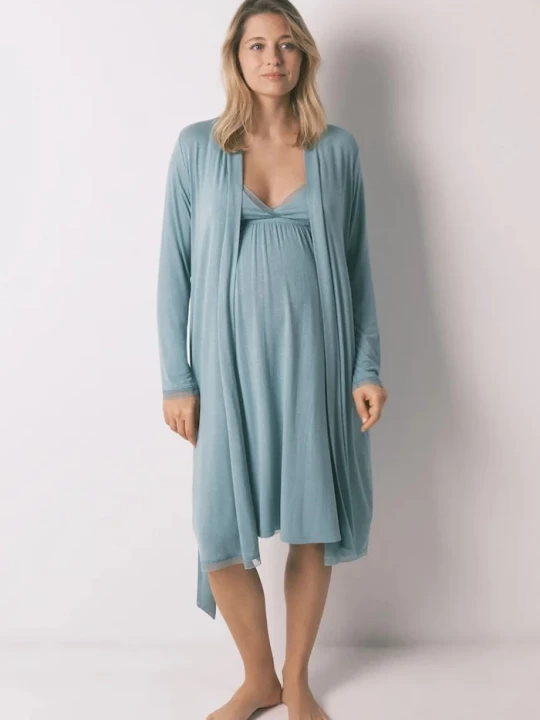 Obrázek produktu women'secret župan dámský z viskózy modrá