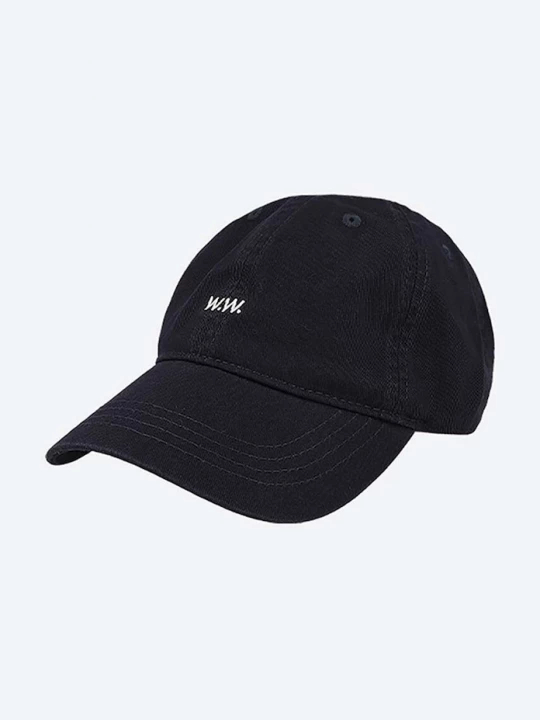 Obrázek produktu Wood Wood Bavlněná baseballová čepice Wood Wood Low Profile Twill Cap námořnická modř
