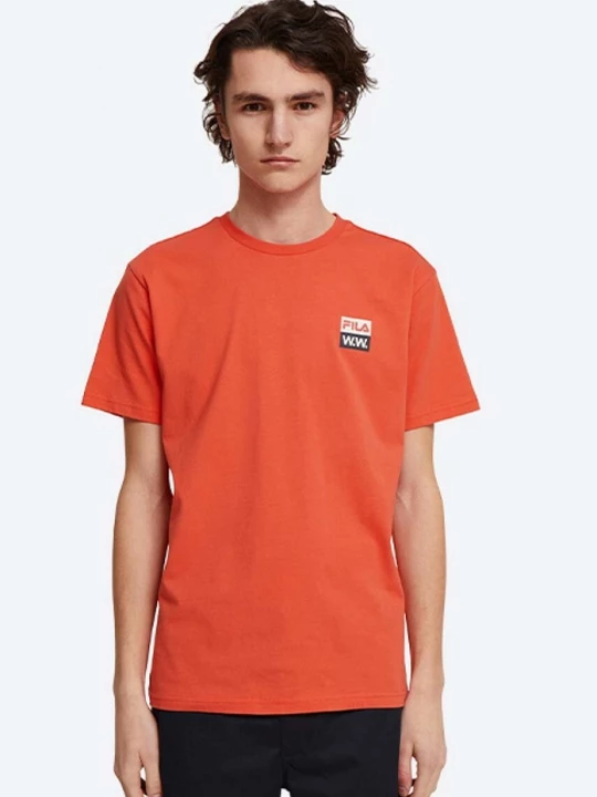 Obrázek produktu Wood Wood Bavlněné tričko Wood Wood Boris x Fila oranžová