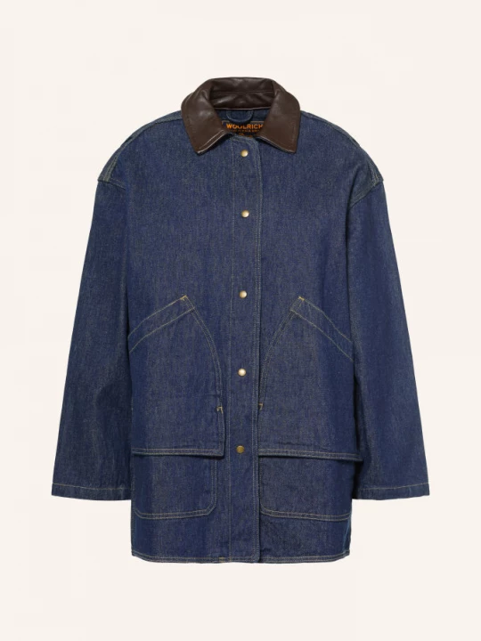 Obrázek produktu Woolrich Džínová Bunda S Koženými Prvky 3013 dark indigo