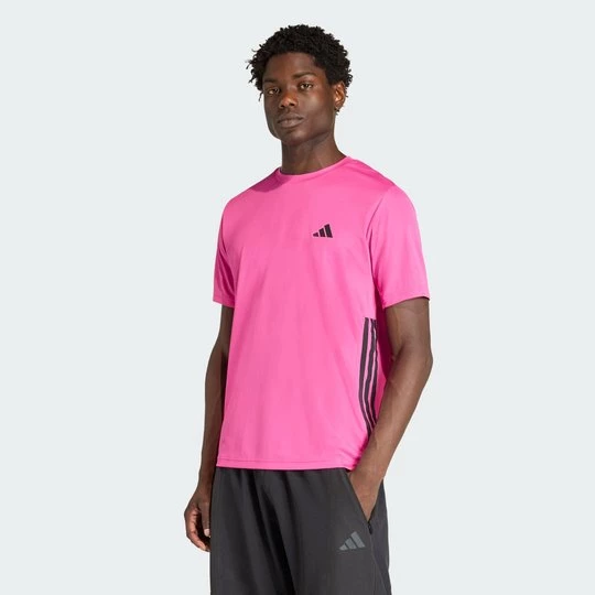 Obrázek produktu WORKOUT ESSENTIALS BASE 3-STRIPES T-SHIRT Adidas Semi Lucid Fuchsia