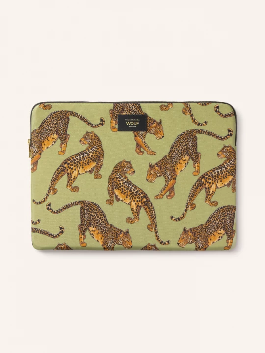 Obrázek produktu Wouf Pouzdro Na Notebook Avo Leopard světle zelená / koňaková / černá