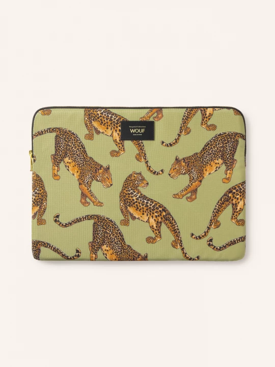 Obrázek produktu Wouf Pouzdro Na Notebook Avo Leopard světle zelená / koňaková / černá