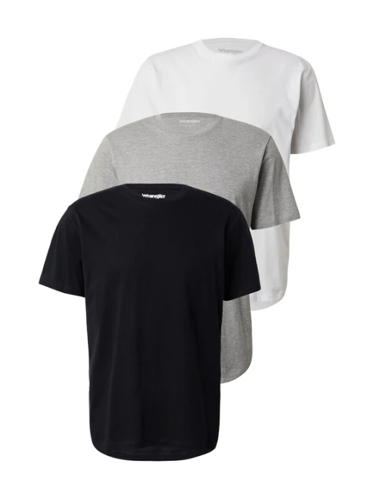 Obrázek produktu WRANGLER Tričko šedý melír / černá / bílá