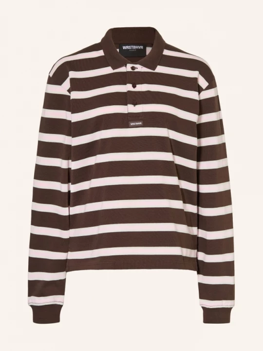 Obrázek produktu Wrstbhvr Jerseyové Polo Tričko Seth tmavě hnědá / růžová / bílá