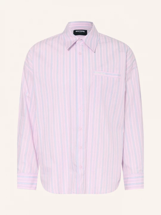 Obrázek produktu Wrstbhvr Košile Oversize Tavi Comfort Fit růžová / tmavě modrá / bílá