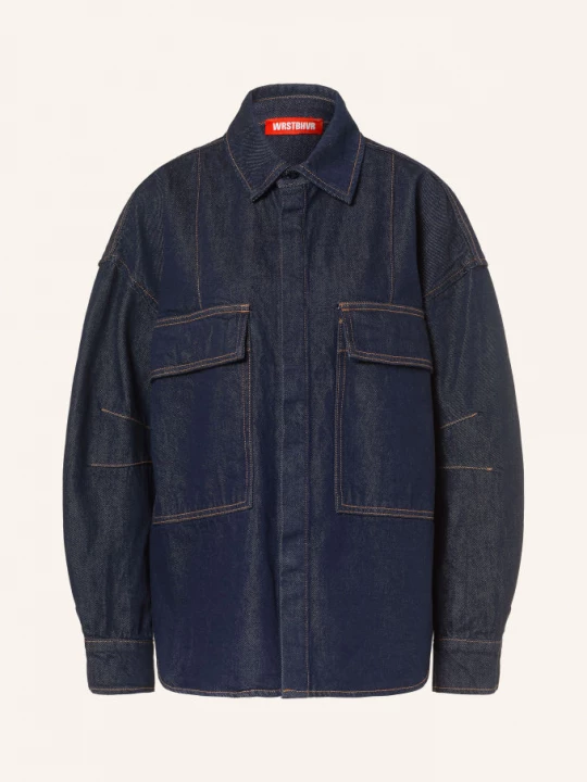 Obrázek produktu Wrstbhvr Oversized Džínová Halenka Bets v2 tmavě modrá