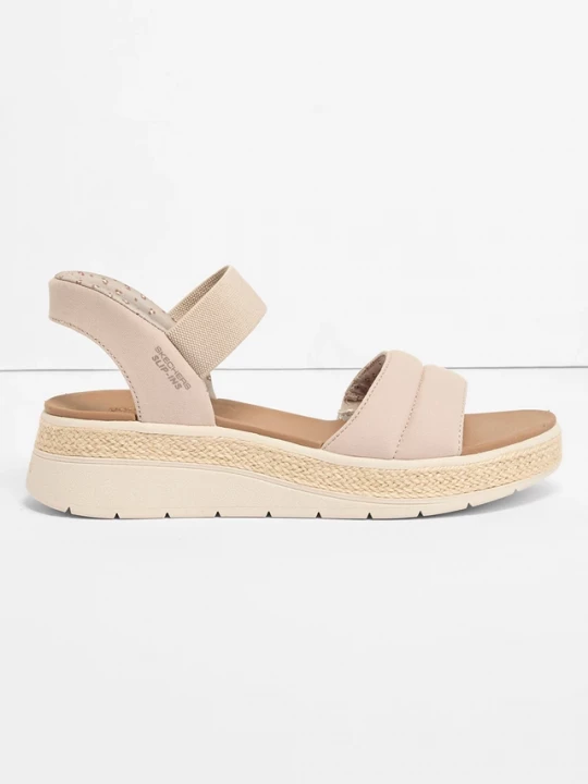 Obrázek produktu Wsuwane sandały na koturnie marki Skechers BonPrix brązowy