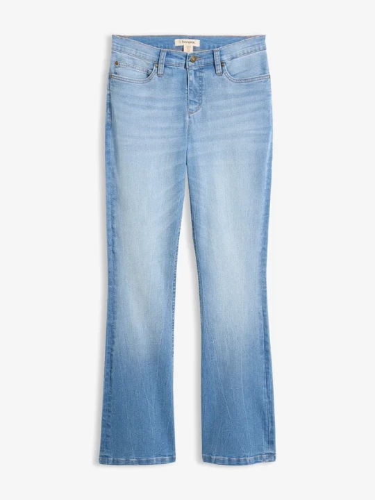 Obrázek produktu Wygodne dżinsy ze stretchem o kroju bootcut, high waist BonPrix niebieski