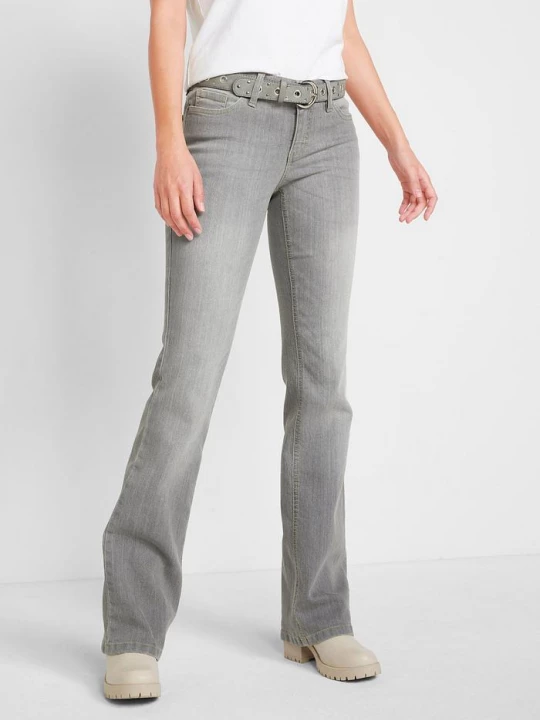 Obrázek produktu Wygodne dżinsy ze stretchem o kroju bootcut, mid waist BonPrix szary