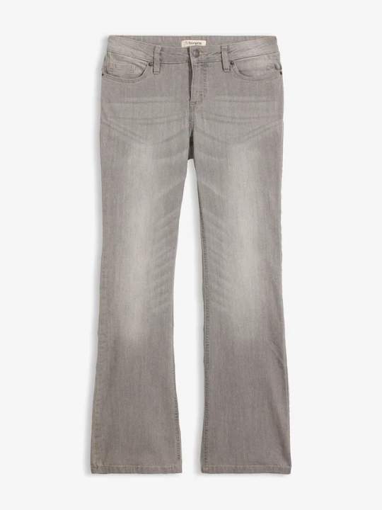 Obrázek produktu Wygodne dżinsy ze stretchem o kroju bootcut, mid waist BonPrix szary