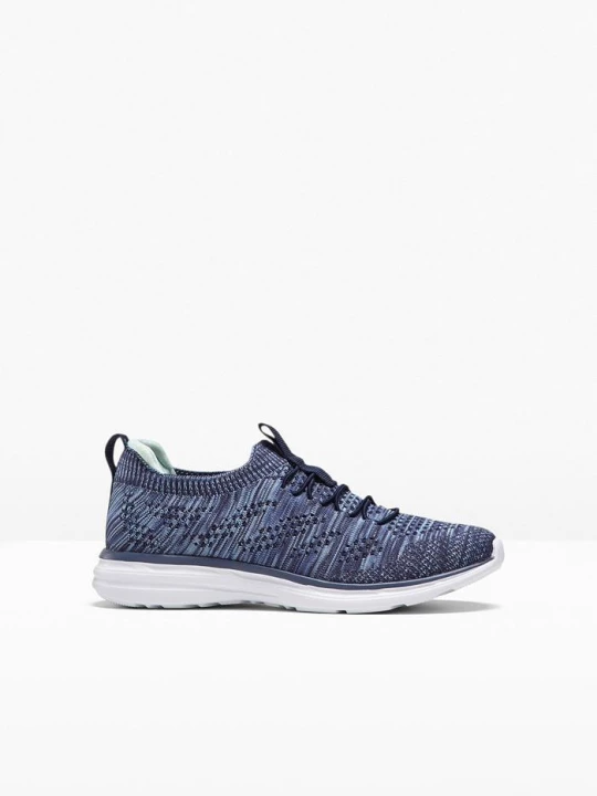 Obrázek produktu Wygodne sneakersy wsuwane z miękkiego materiału BonPrix niebieski