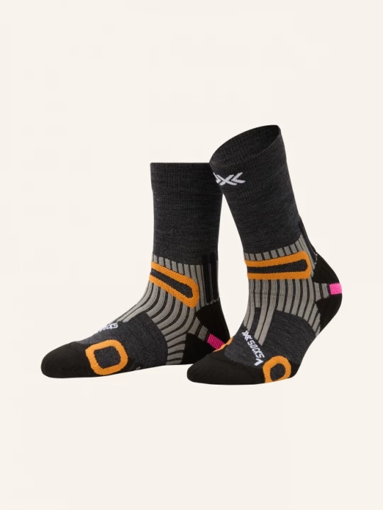 Obrázek produktu X-Socks Trekové Ponožky Hike Anatomix Merino Crew tmavě šedá / šedá / oranžová