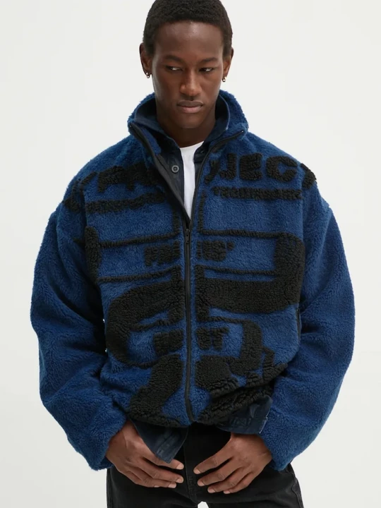 Obrázek produktu Y/Project Bunda Y/Project PARIS' BEST JACQUARD FLEECE JACKET námořnická modř