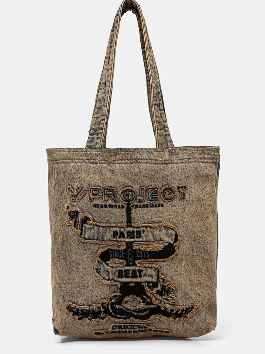 Obrázek produktu Y/Project Džínová taška Y/Project PARIS' BEST TOTE BAG béžová