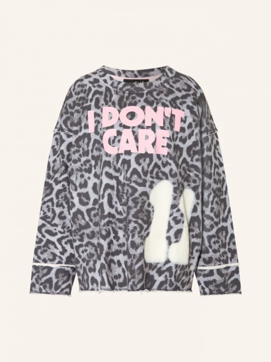 Obrázek produktu Yippie Hippie Mikina Oversized tmavě šedá / růžová / šedá