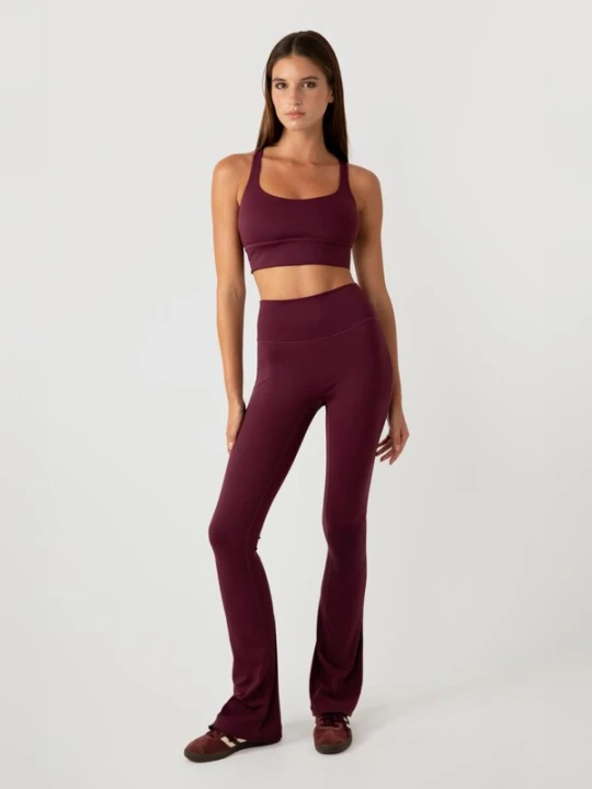 Obrázek produktu YO-GAYA Legíny 'Flared Legging' burgundská červeň