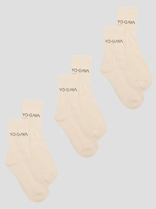 Obrázek produktu YO-GAYA Sportovní ponožky 'Socks - 3-Pack' béžová