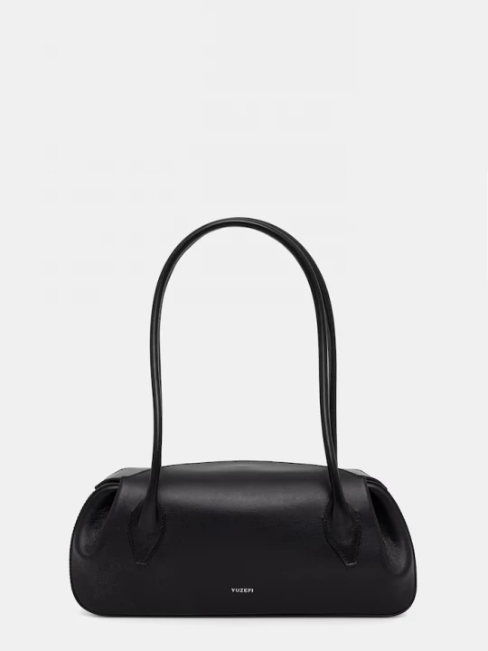 Obrázek produktu Yuzefi bagetová kabelka dámská kožená OYSTER SHOULDER BAG černá